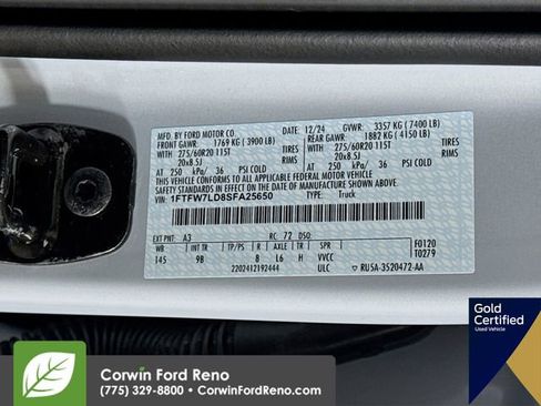 Certified 2025 Ford F150 Platinum w/ Equipment Group 702A High image 38