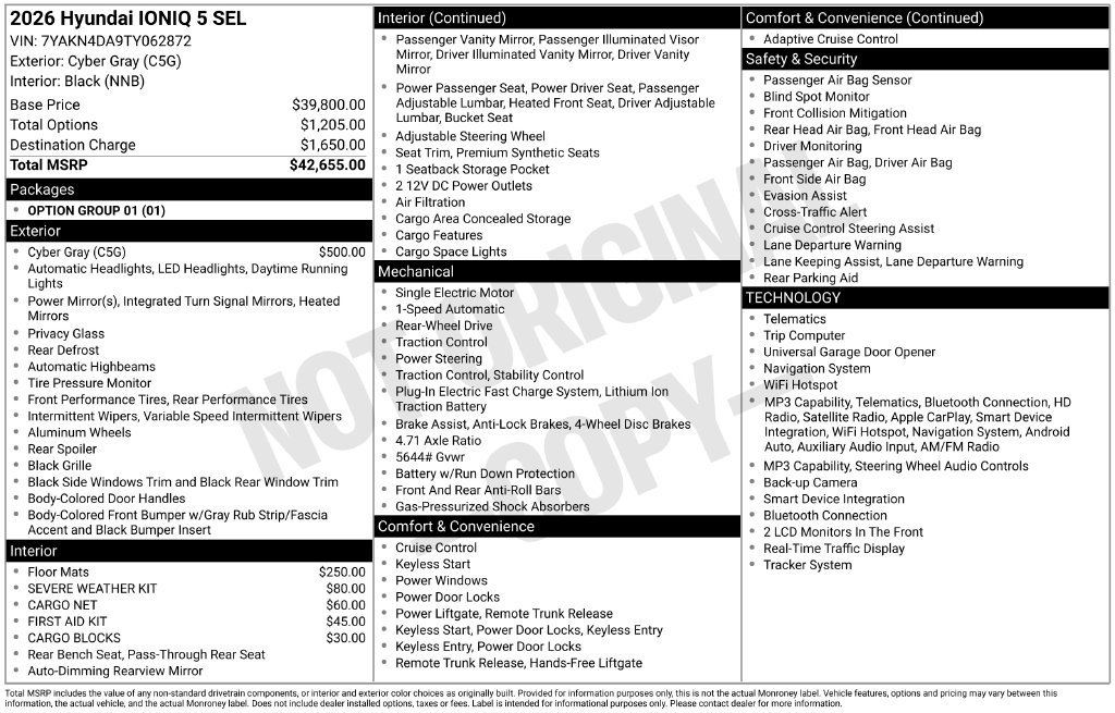 New 2026 Hyundai Ioniq 5 SEL RWD image 5