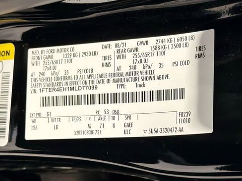 Used 2021 Ford Ranger XLT w/ Equipment Group 302A High RWD image 26