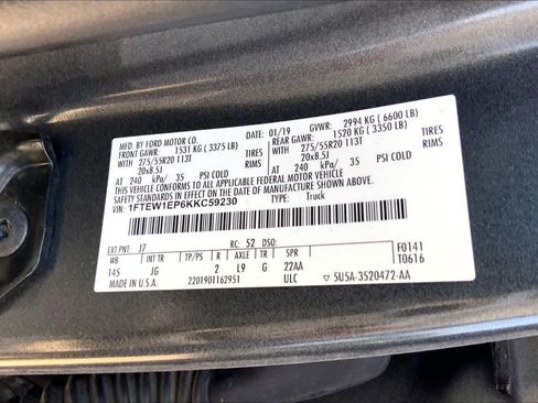 Used 2019 Ford F150 XL w/ Equipment Group 101A Mid AWD/4WD image 33