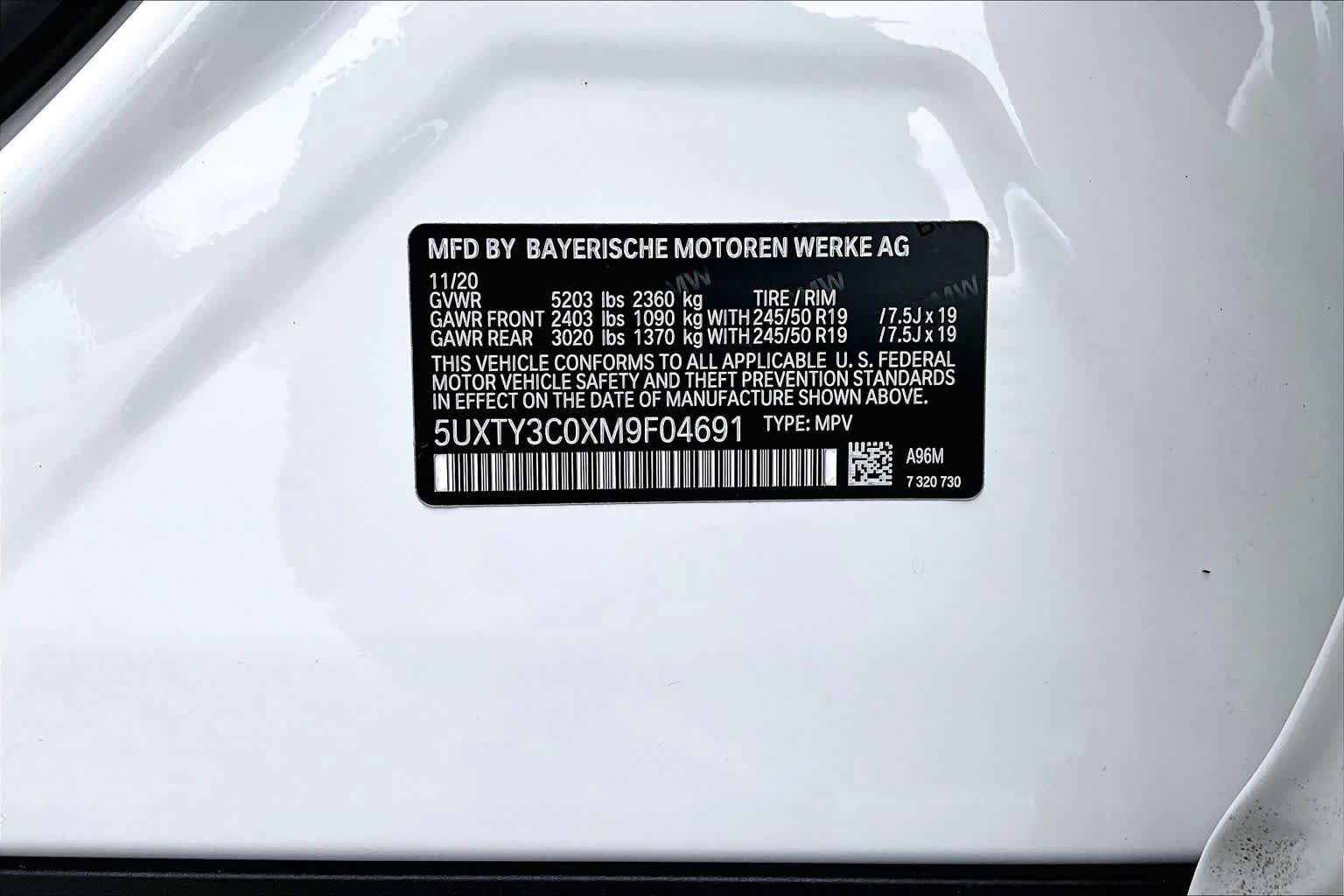 Used 2021 BMW X3 sDrive30i w/ Executive Package RWD image 38