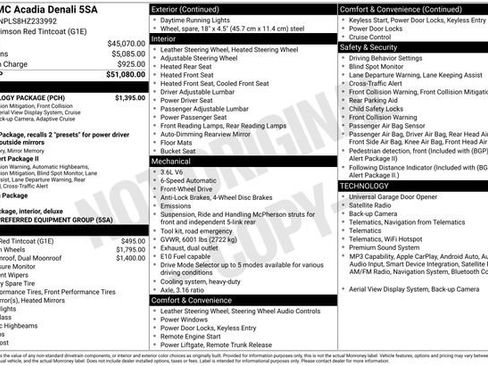 Used 2017 GMC Acadia Denali w/ Technology Package FWD image 7