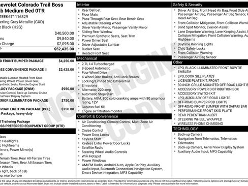 New 2026 Chevrolet Colorado Trail Boss w/ Off-Road Front Bumper Package image 4