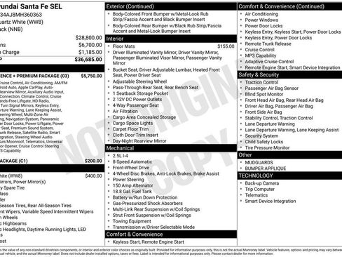 Certified 2021 Hyundai Santa Fe SEL w/ Convenience + Premium Package image 48