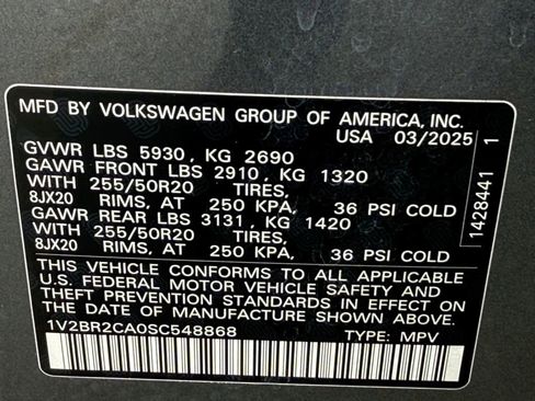 Used 2025 Volkswagen Atlas SEL AWD/4WD image 27