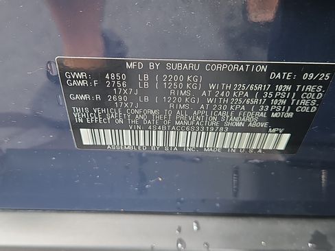 Certified 2025 Subaru Outback Premium AWD/4WD image 7