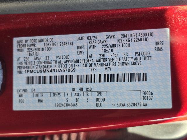 Used 2024 Ford Escape ST-Line w/ Tech Pack #1 AWD/4WD image 30