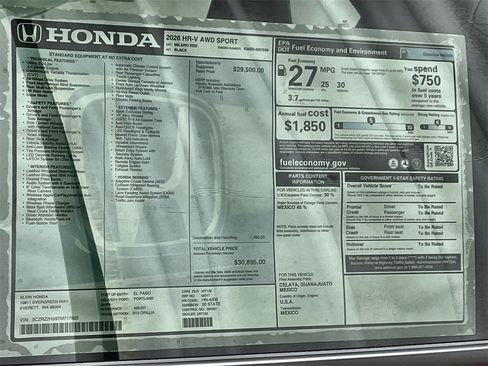 New 2026 Honda HR-V Sport image 32