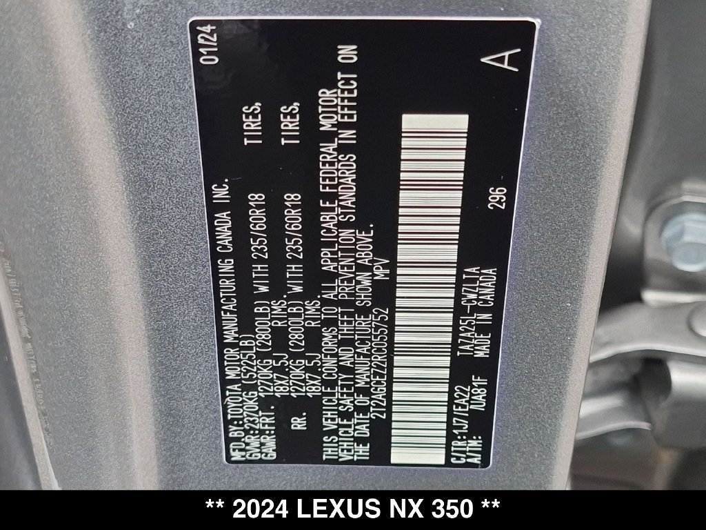 Used 2024 Lexus NX 350 AWD w/ Cold Area Package image 34