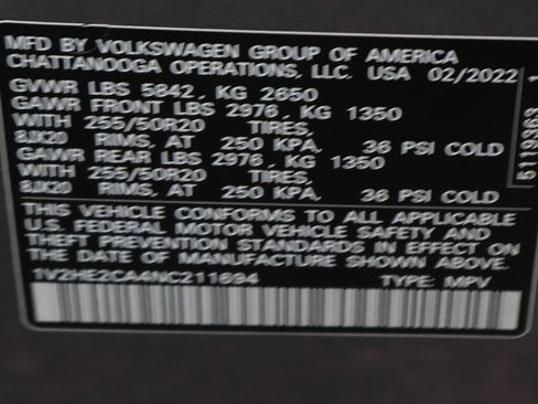 Used 2022 Volkswagen Atlas Cross Sport SE AWD/4WD image 52
