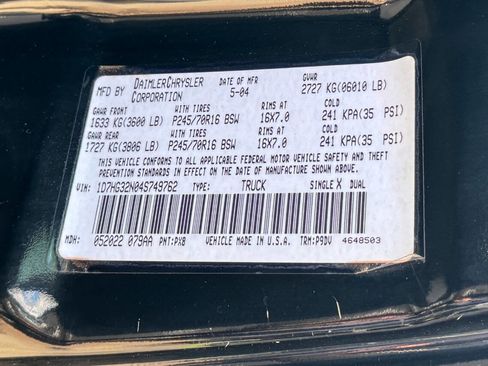 Used 2004 Dodge Dakota Sport w/ PWR Convenience Group image 13