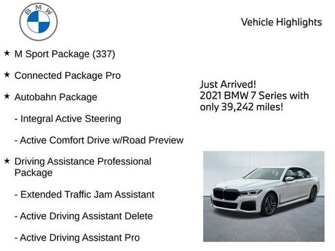 Used 2021 BMW 750i xDrive w/ Autobahn Package AWD/4WD image 10