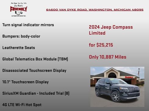 Used 2024 Jeep Compass Limited AWD/4WD image 30