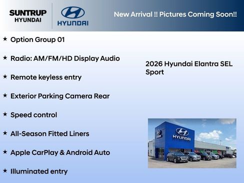 New 2026 Hyundai Elantra Sport FWD image 2