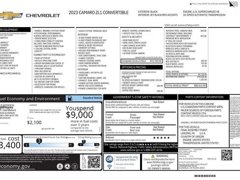 Used 2023 Chevrolet Camaro ZL1 RWD image 2
