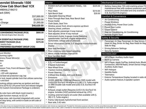 Used 2020 Chevrolet Silverado 1500 Custom w/ Custom Convenience Package RWD image 10