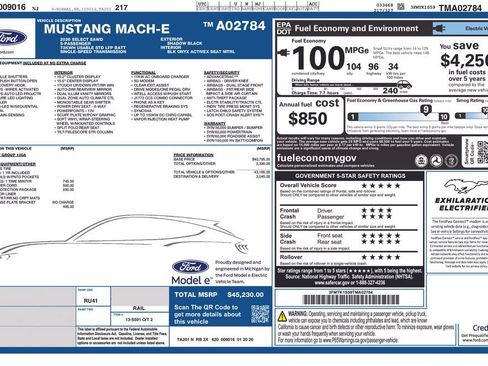 New 2026 Ford Mustang Mach-E Select w/ Interior Protection Package AWD/4WD image 9