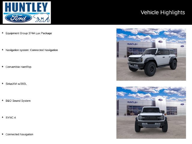 New 2025 Ford Bronco Raptor AWD/4WD image 2