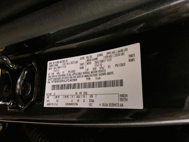 Certified 2020 Ford F150 XL w/ Equipment Group 101A Mid AWD/4WD image 33
