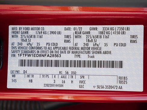 Used 2022 Ford F150 Lariat w/ Max Trailer Tow Package AWD/4WD image 70