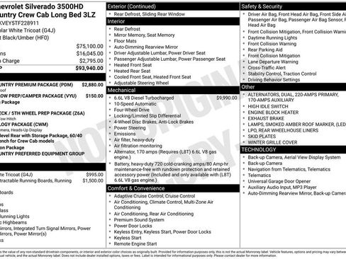 New 2026 Chevrolet Silverado 3500 High Country w/ High Country Premium Package AWD/4WD image 11