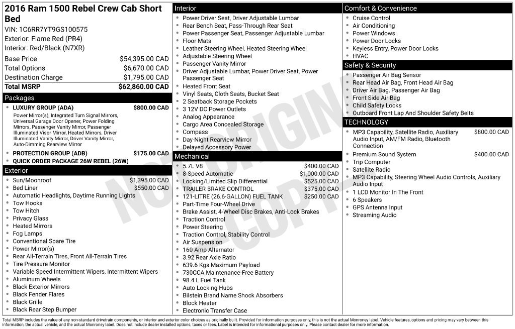 Used 2016 RAM 1500 Rebel w/ Luxury Group AWD/4WD image 4