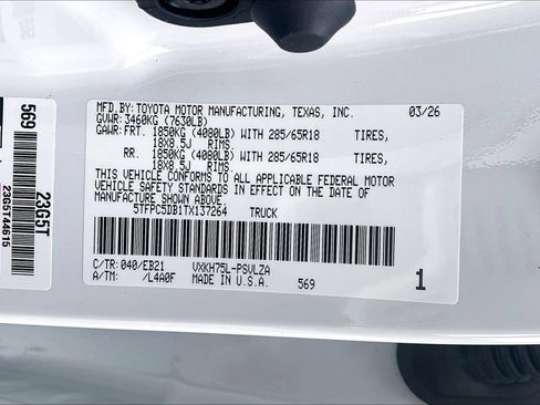 New 2026 Toyota Tundra TRD Pro AWD/4WD image 17