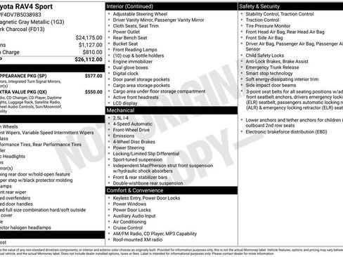 Used 2011 Toyota RAV4 Sport w/ Sport Appearance Pkg FWD image 6