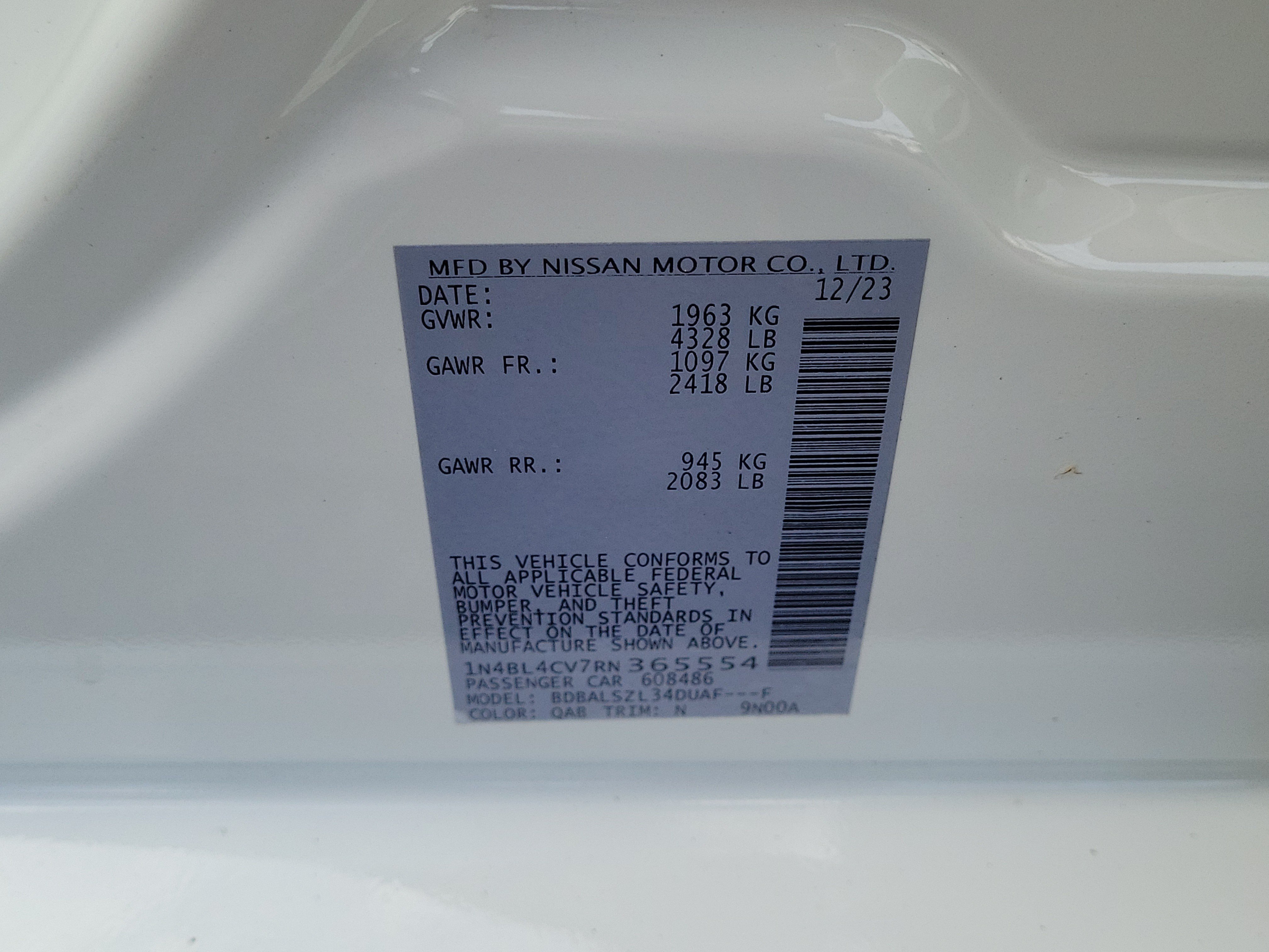 Certified 2024 Nissan Altima 2.5 SR w/ SR Premium Package FWD image 26
