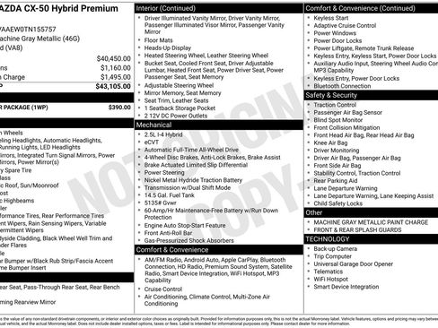 New 2026 MAZDA CX-50 2.5 Hybrid w/ Weather Package AWD/4WD image 4