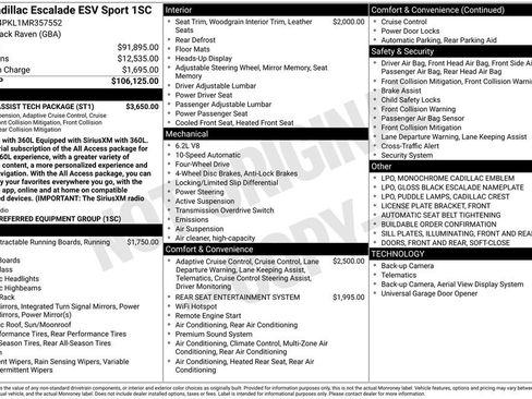 Used 2021 Cadillac Escalade ESV Sport w/ Driver Assist Tech Package AWD/4WD image 2