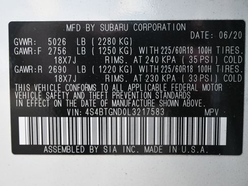 Used 2020 Subaru Outback Limited XT w/ Popular Package #2 image 19