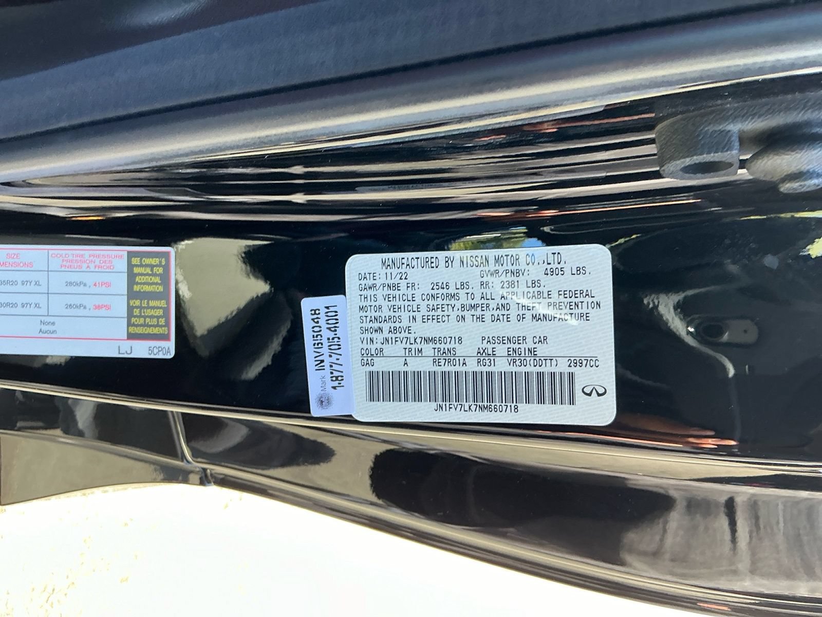 Used 2022 INFINITI Q60 Red Sport 400 w/ Cargo Package RWD image 26