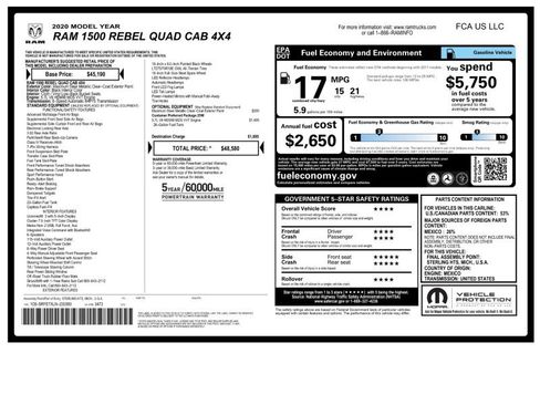 Used 2020 RAM 1500 Rebel image 33