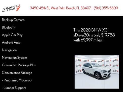 Used 2020 BMW X3 sDrive30i w/ Convenience Package RWD image 30
