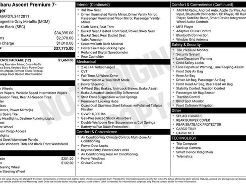 Used 2020 Subaru Ascent Premium w/ Convenience Package image 36