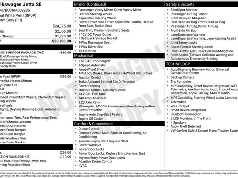 Used 2024 Volkswagen Jetta SE w/ Panoramic Sunroof Package FWD image 5