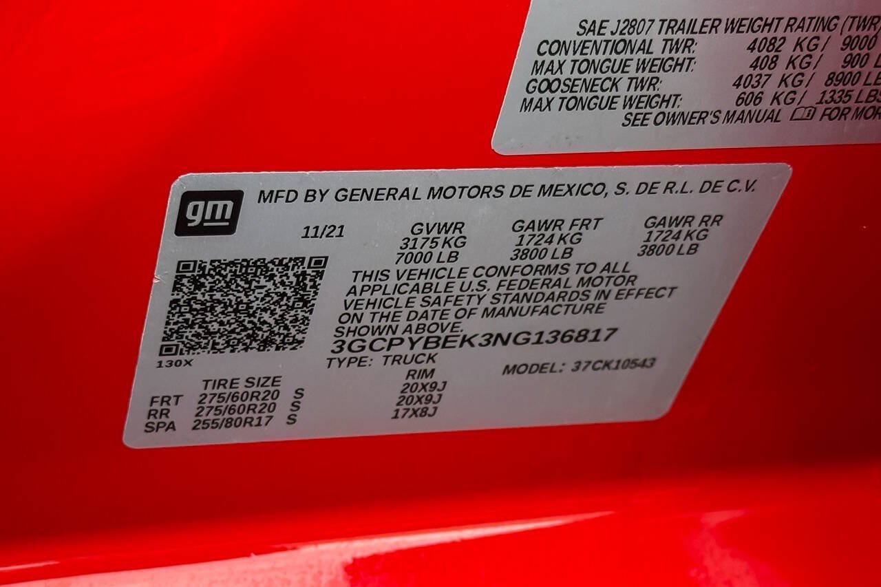 Used 2022 Chevrolet Silverado 1500 Custom AWD/4WD image 21
