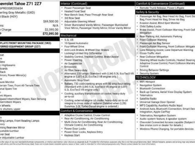 Used 2025 Chevrolet Tahoe Z71 AWD/4WD image 49