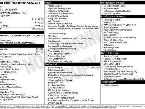 Used 2019 RAM 1500 Tradesman AWD/4WD image 3