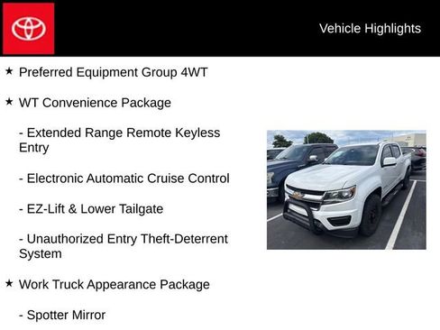 Used 2018 Chevrolet Colorado W/T w/ WT Convenience Package AWD/4WD image 5