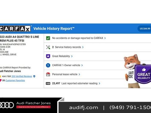 Used 2023 Audi A4 2.0T Premium Plus w/ Premium Plus Package image 2