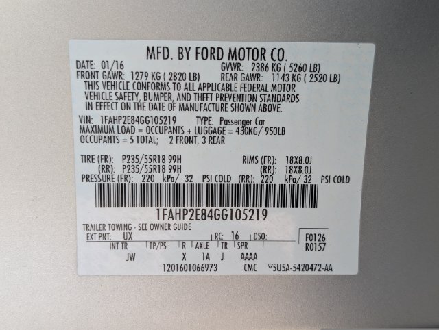 Used 2016 Ford Taurus SEL w/ Equipment Group 201A FWD image 30