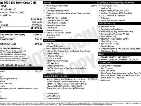 Used 2024 RAM 2500 Big Horn w/ Sport Appearance Package image 17