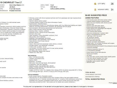 Used 2019 Chevrolet Trax LT w/ LT Convenience Package FWD image 4