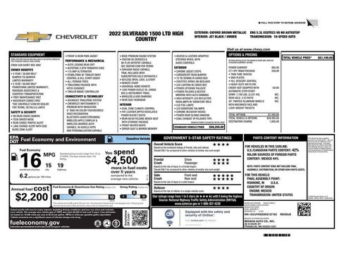 Used 2022 Chevrolet Silverado 1500 High Country w/ Z71 Off-Road Package AWD/4WD image 34