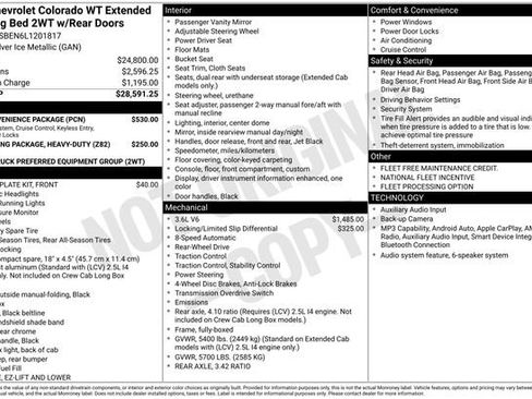 Used 2020 Chevrolet Colorado W/T w/ WT Convenience Package RWD image 35