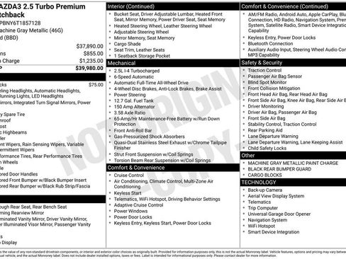 New 2026 MAZDA MAZDA3 Hatchback w/Premium Plus Pkg image 33