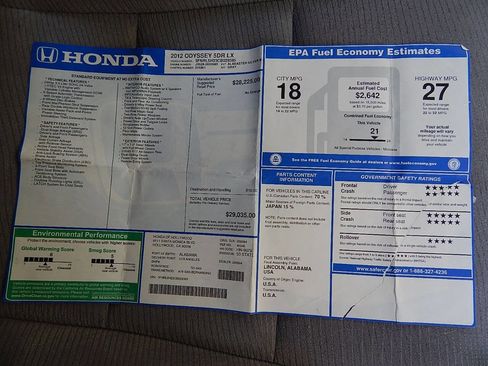 Used 2012 Honda Odyssey LX image 33