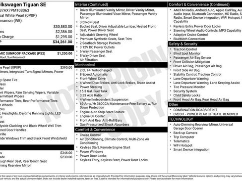 Used 2023 Volkswagen Tiguan SE w/ Panoramic Sunroof Package FWD image 7
